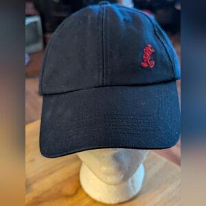 Disney Parks Red Mickey Mouse Embroidered Blue Hat Cap Youth Size Adjustable